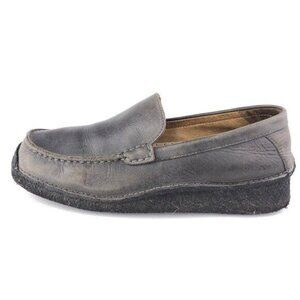 Acorn Gray Leather Moccasin Loafers 10